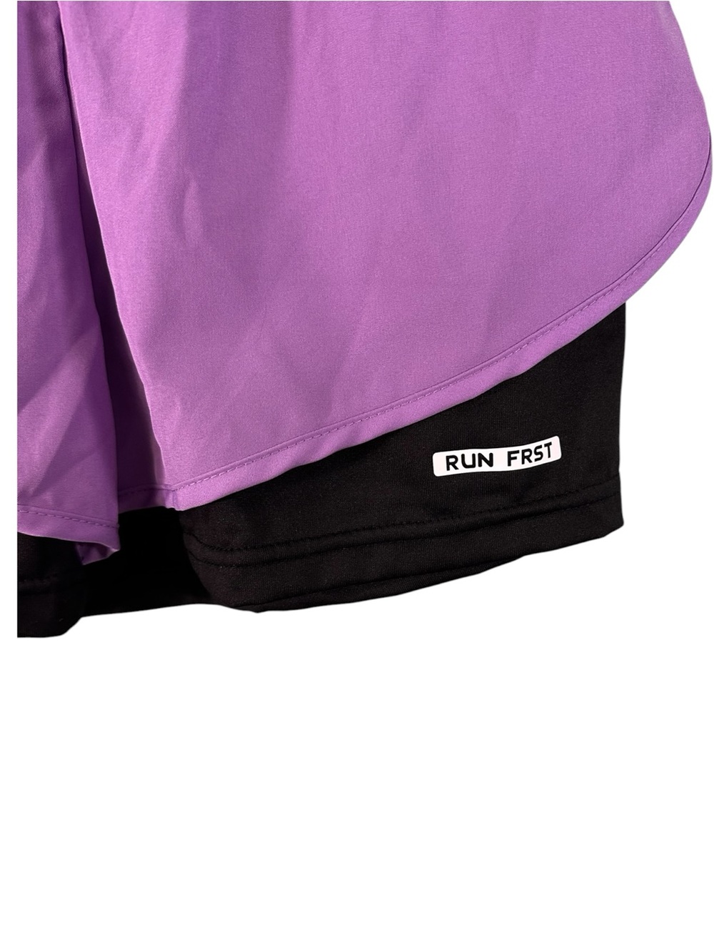 Women's Purple Layered Running Shorts - Picture 2 of 5